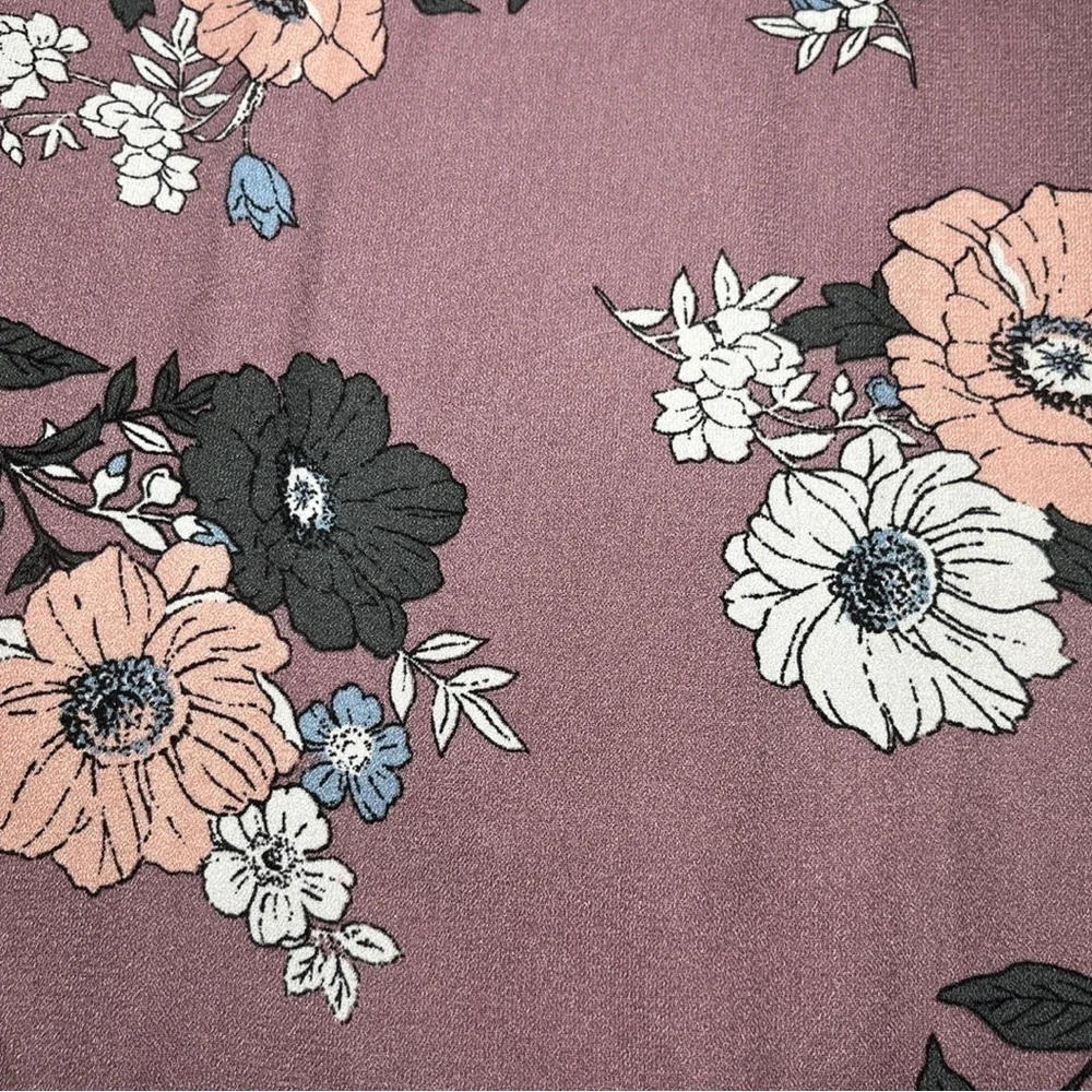 Sadie and Sage Wide Leg Floral Lined Trousers Mauve and Pink Size Small EUC​​​​​ - Picture 7 of 10